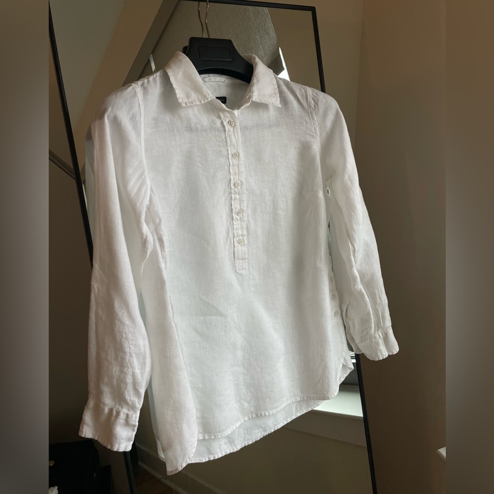 Talbots White Button Down Shirt